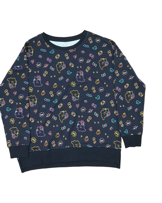 Sweatshirt Crewneck By Clothes Mentor In Black, Size:M