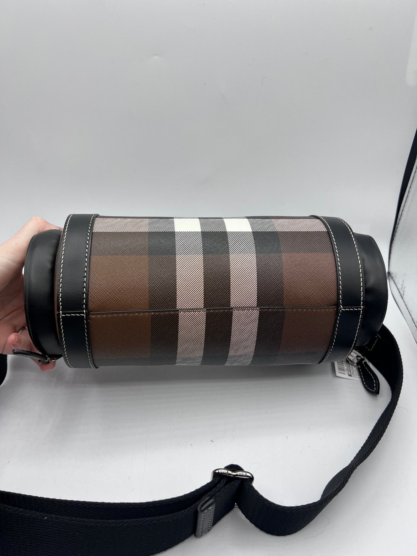 Crossbody Luxury Designer By Burberry In Plaid Pattern, Size:Medium