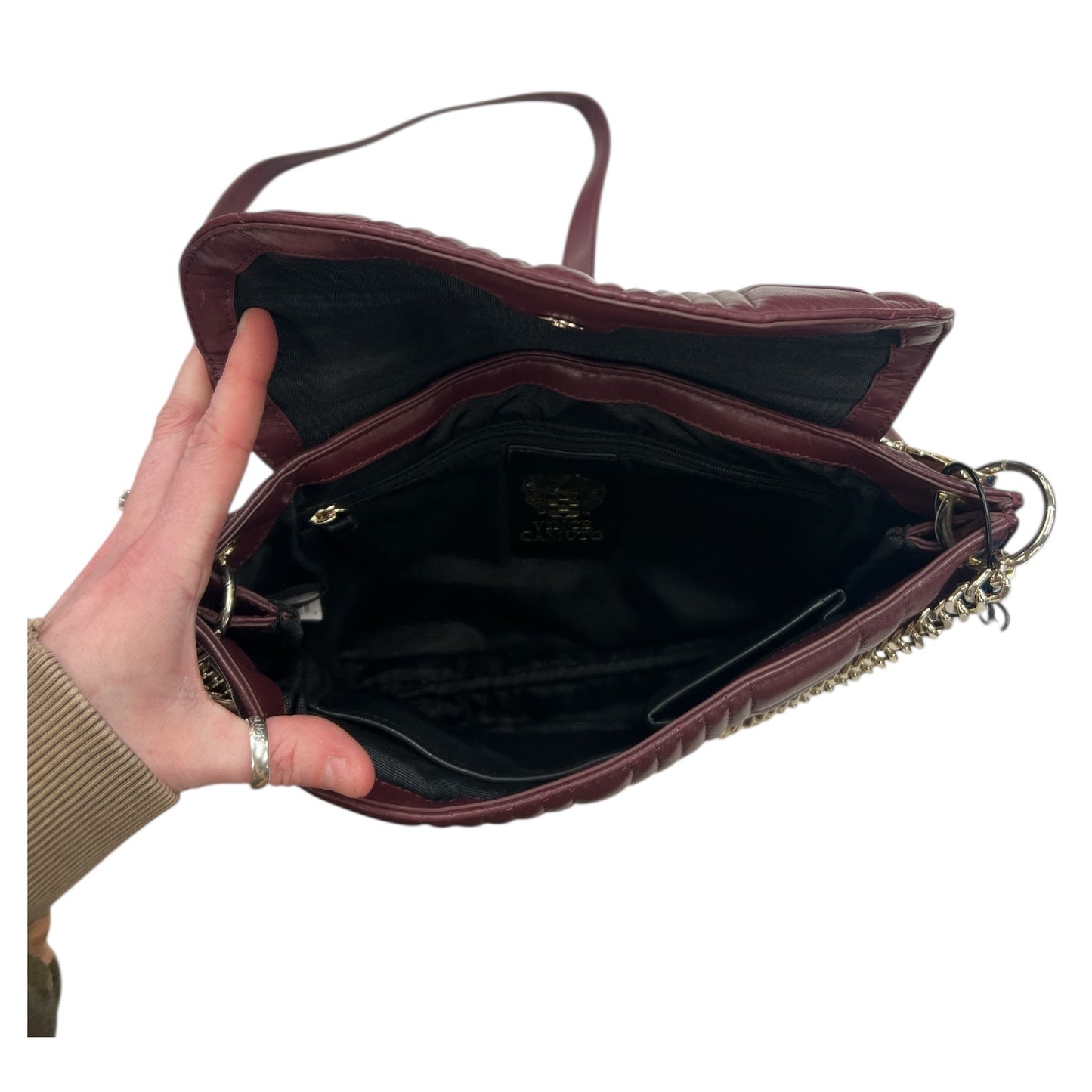 Handbag By Vince Camuto In Maroon, Size:Small