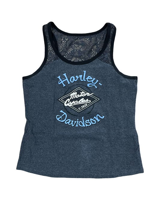 Top Sleeveless By Harley Davidson In Grey, Size:2X