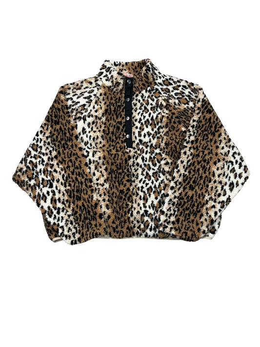 Jacket Faux Fur & Sherpa By Entro In Animal Print, Size:L