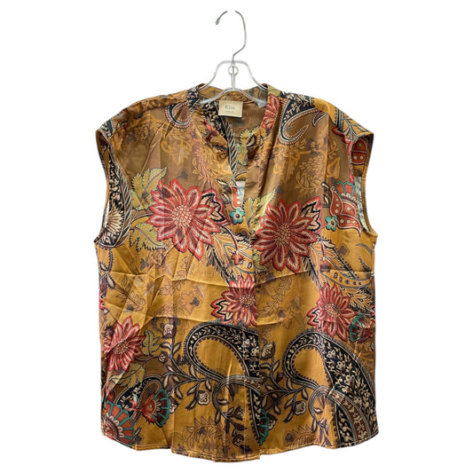 Blouse Sleeveless By Tahari In Floral Print, Size:Sp