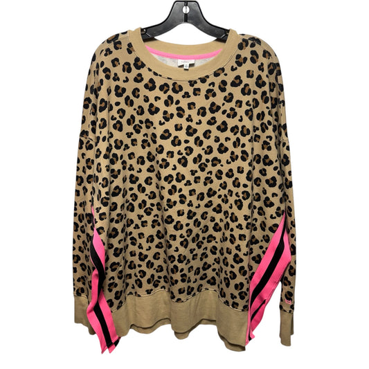 Sweatshirt Crewneck By Cabana By Crown And Ivy In Animal Print, Size: Xl