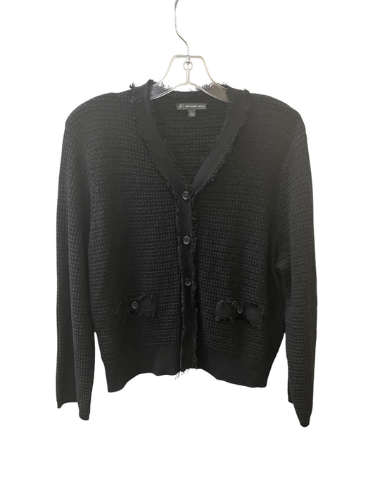 Cardigan By Adrianna Papell In Black, Size:L