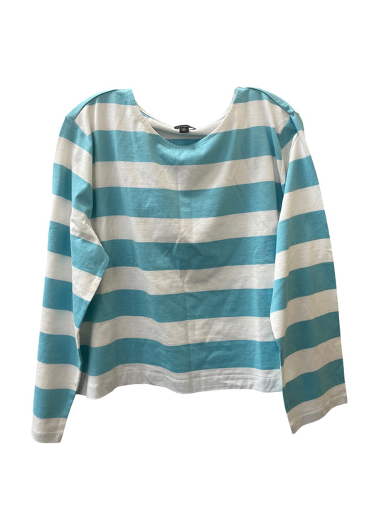 Top Ls By Ann Taylor In Blue & White, Size:Xl