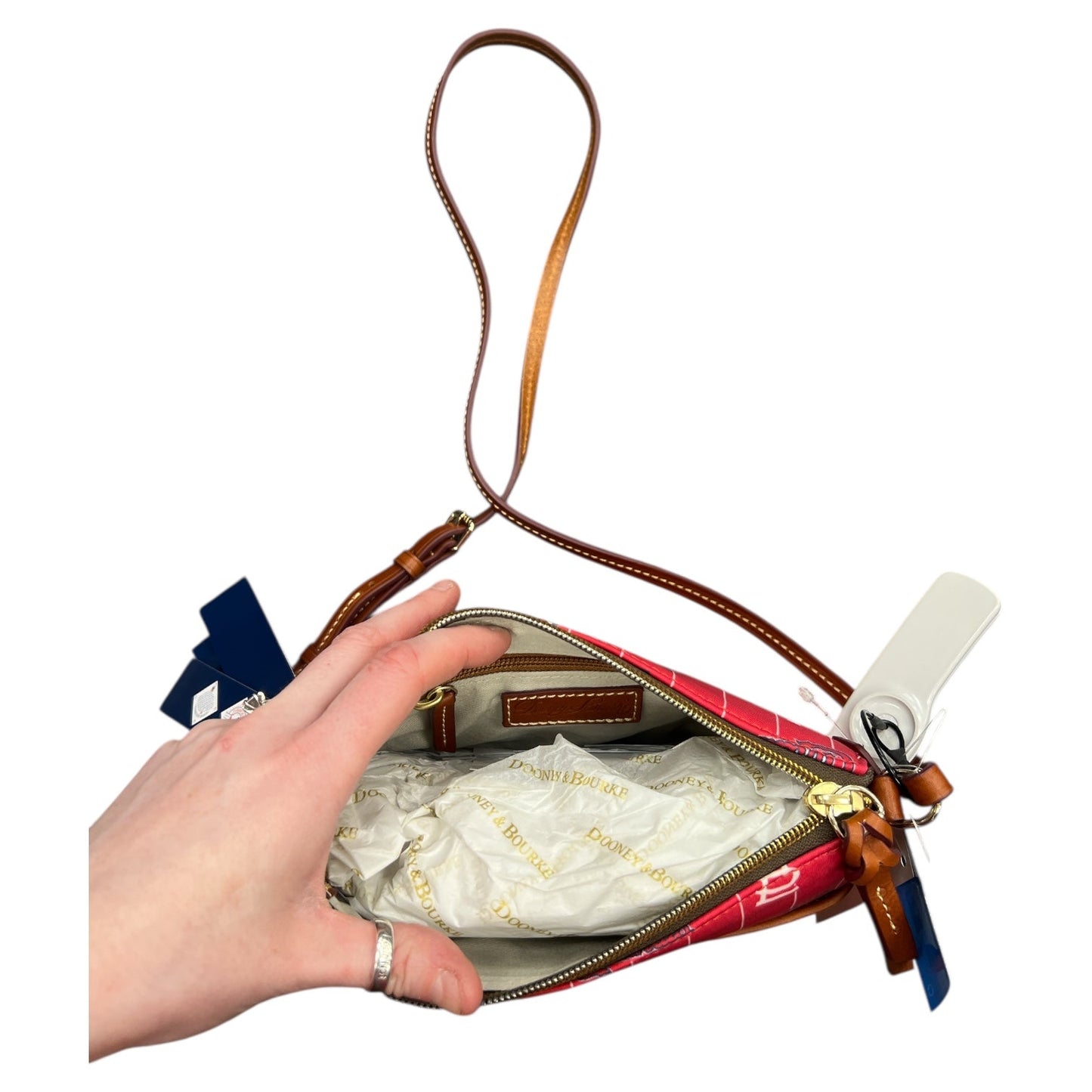 Crossbody Designer By Dooney And Bourke In Red, Size:Small