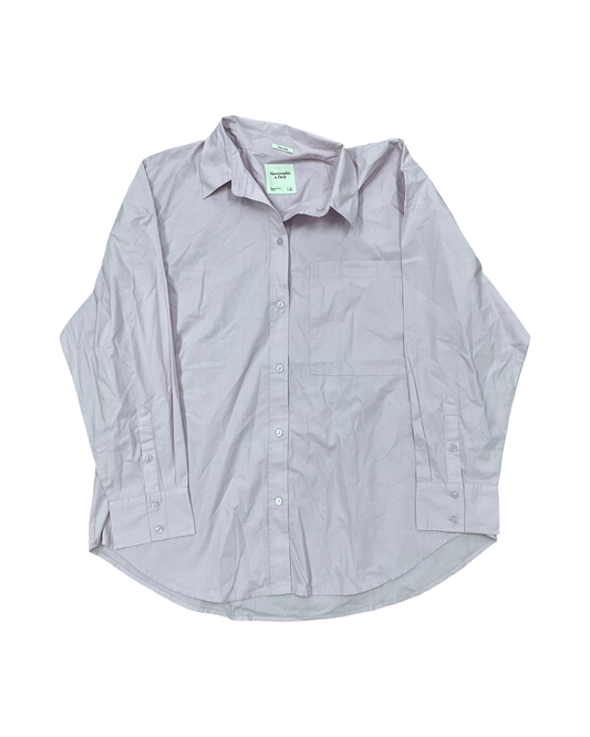 Blouse Ls By Abercrombie And Fitch In Pink, Size:L