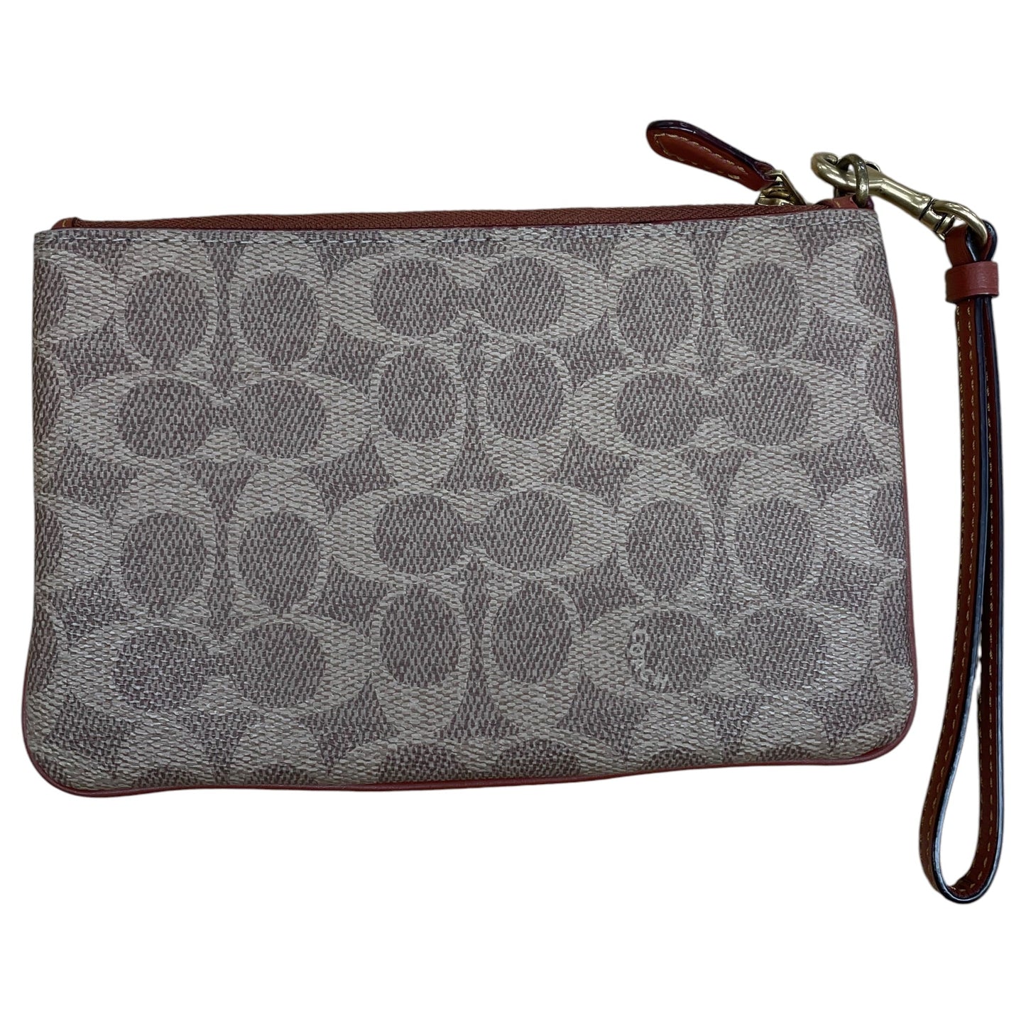 Wristlet Designer By Coach In Brown & Tan, Size:Medium
