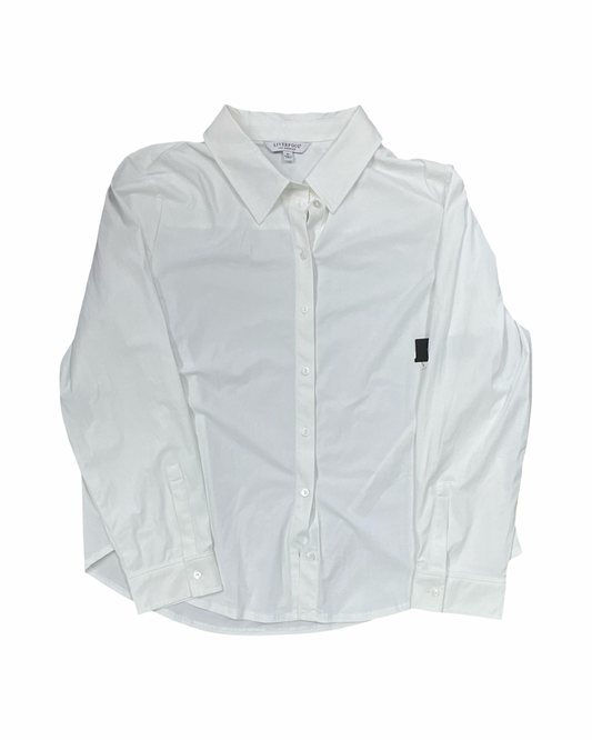 Blouse Ls By Liverpool In White, Size:Xl