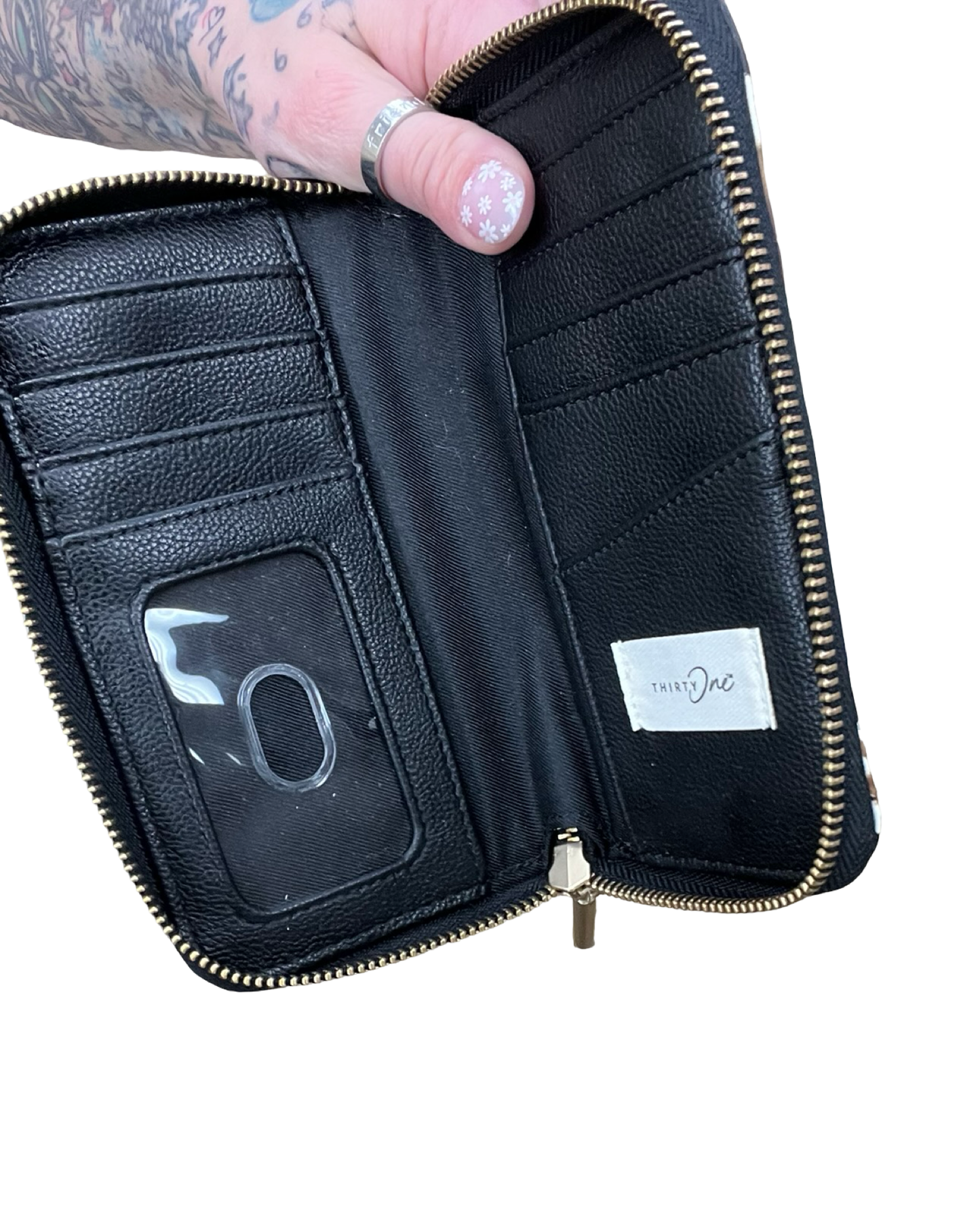 Wallet By Thirty One In Black & Cream, Size:Small