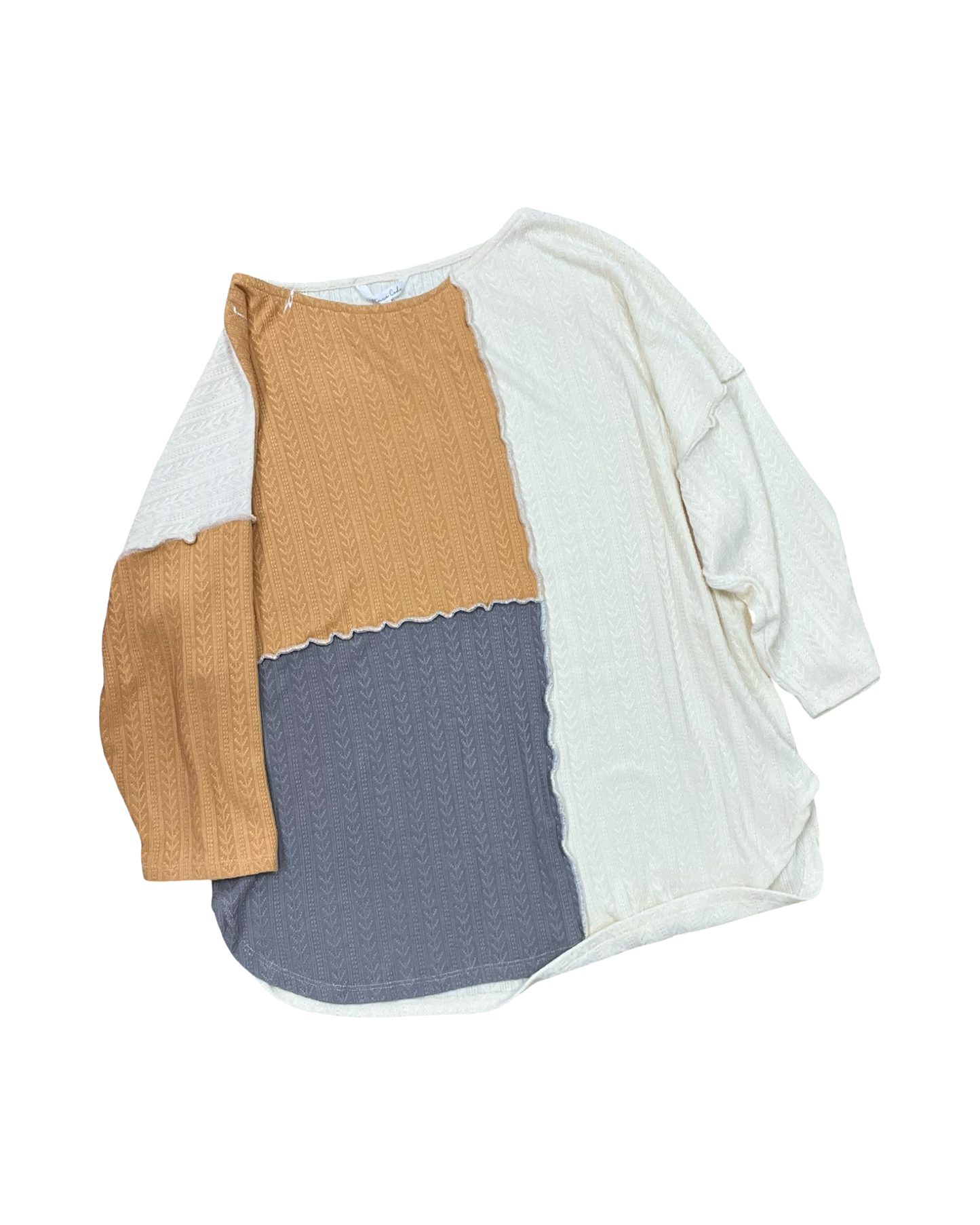 Top Ls By Clothes Mentor In Cream & Yellow, Size:M