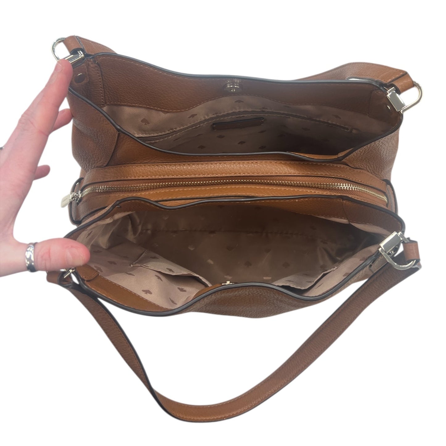 Handbag Designer By Kate Spade In Brown, Size:Large