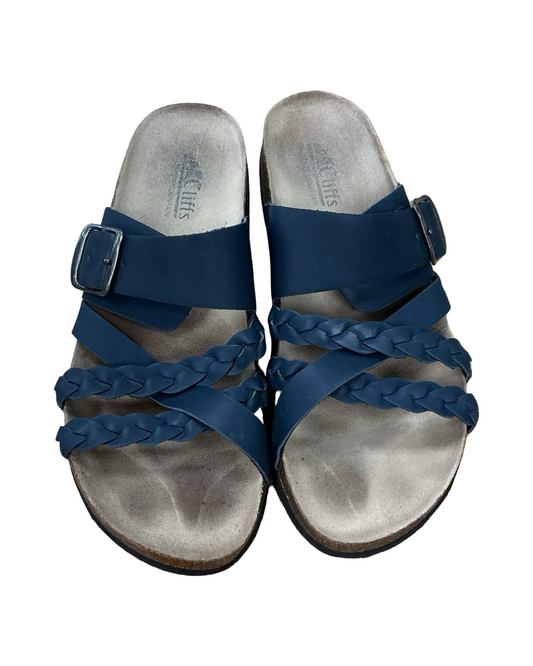Sandals Flats By White Mountain In Blue, Size:9