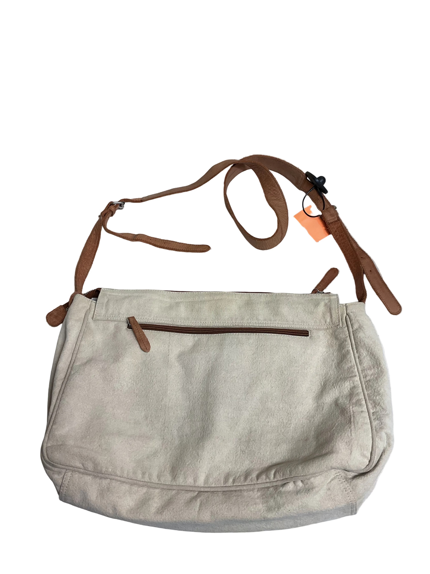 Handbag Leather By Sundance In Cream & Tan, Size:Large