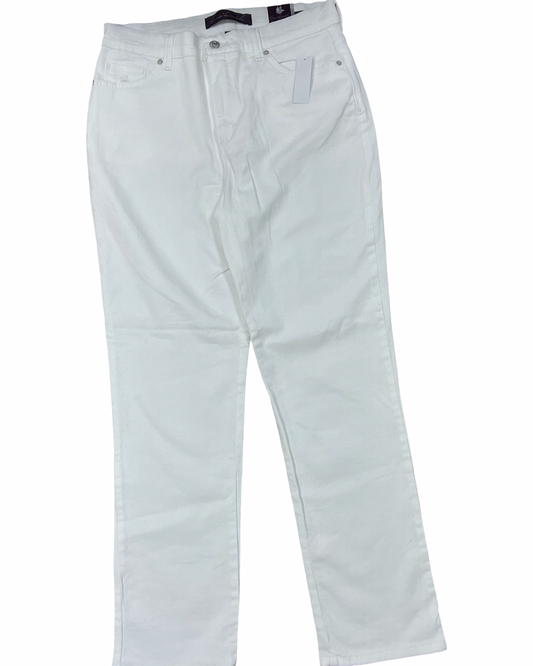Jeans Straight By Gloria Vanderbilt In White Denim, Size:10