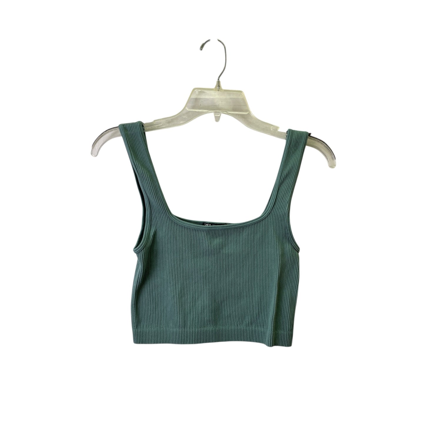 Athletic Bra By Zara In Green, Size:M