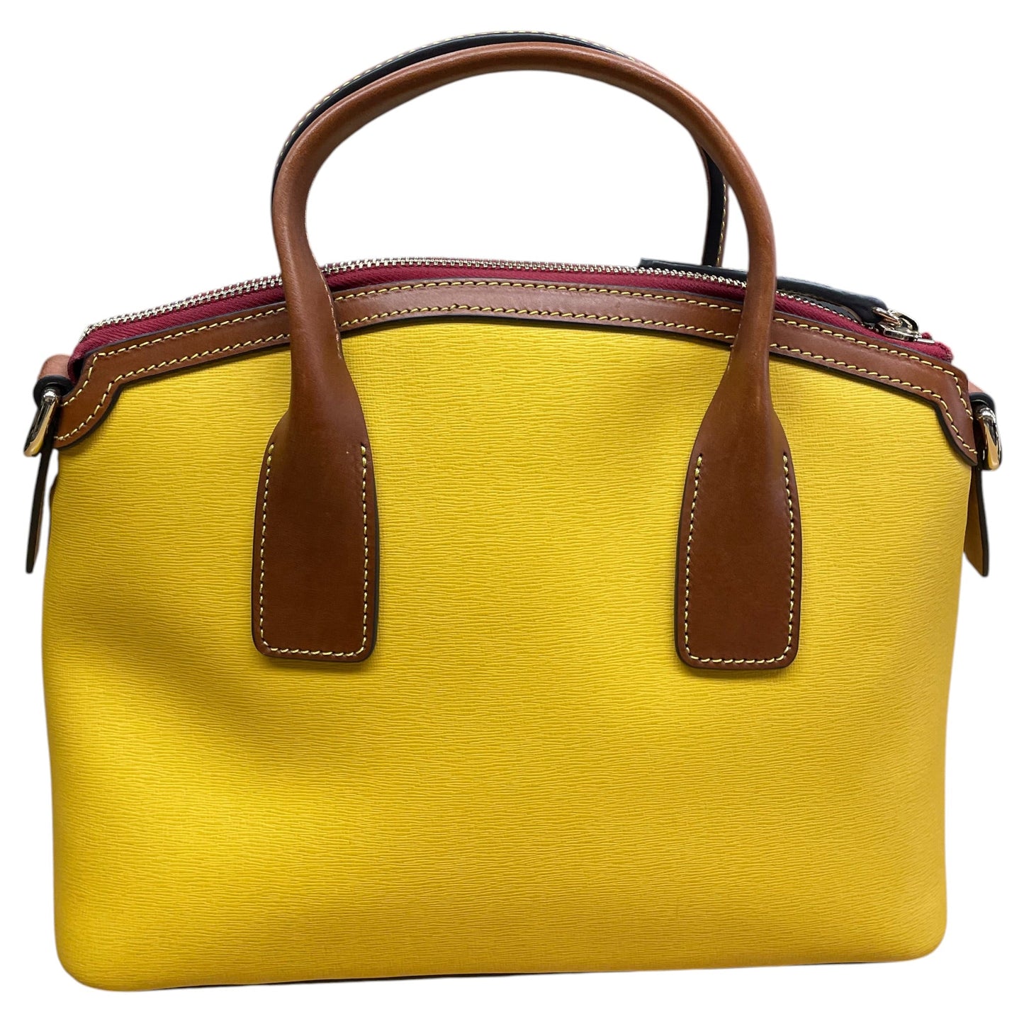 Handbag Designer By Dooney And Bourke In Yellow, Size:Medium