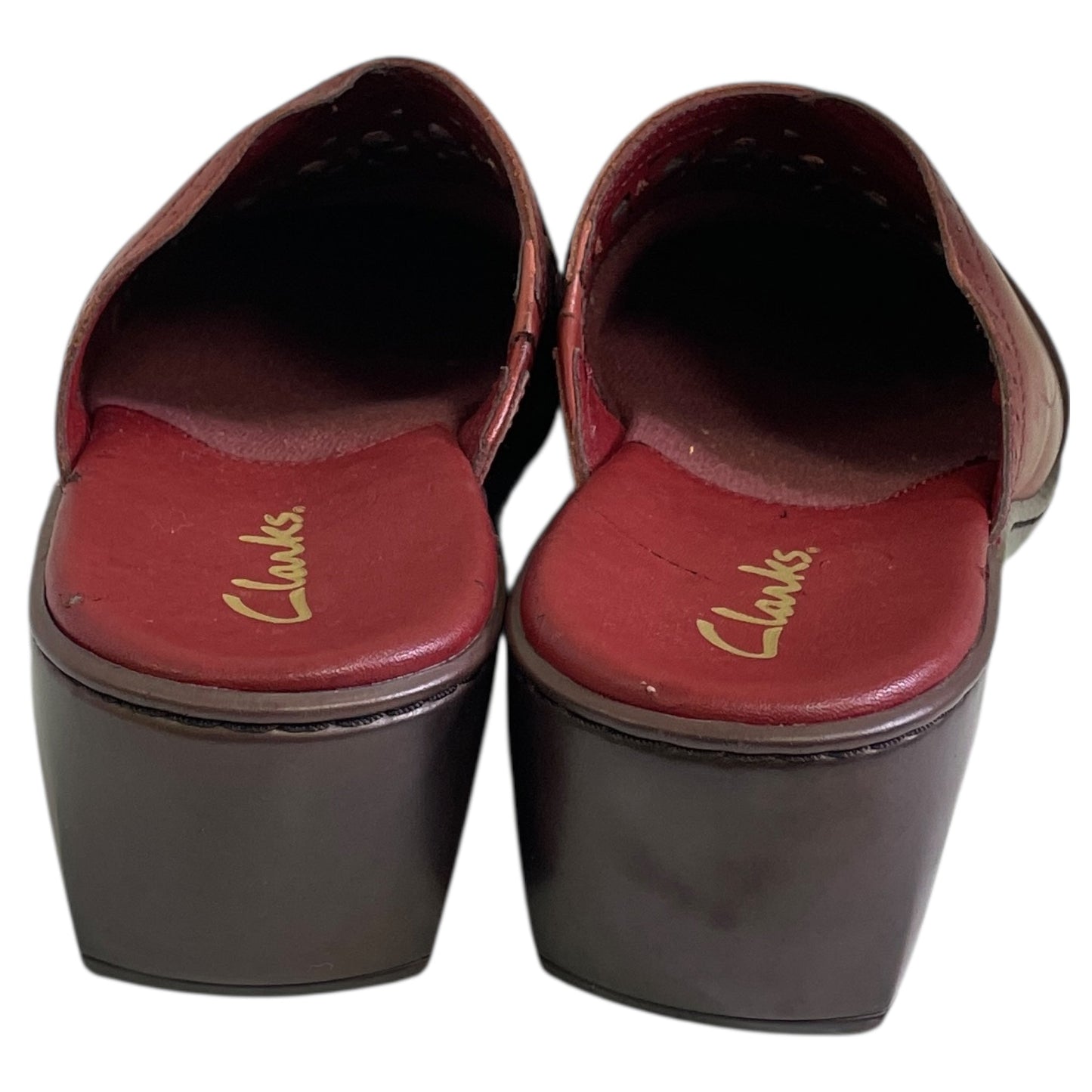 Shoes Heels Block By Clarks In Red, Size:10