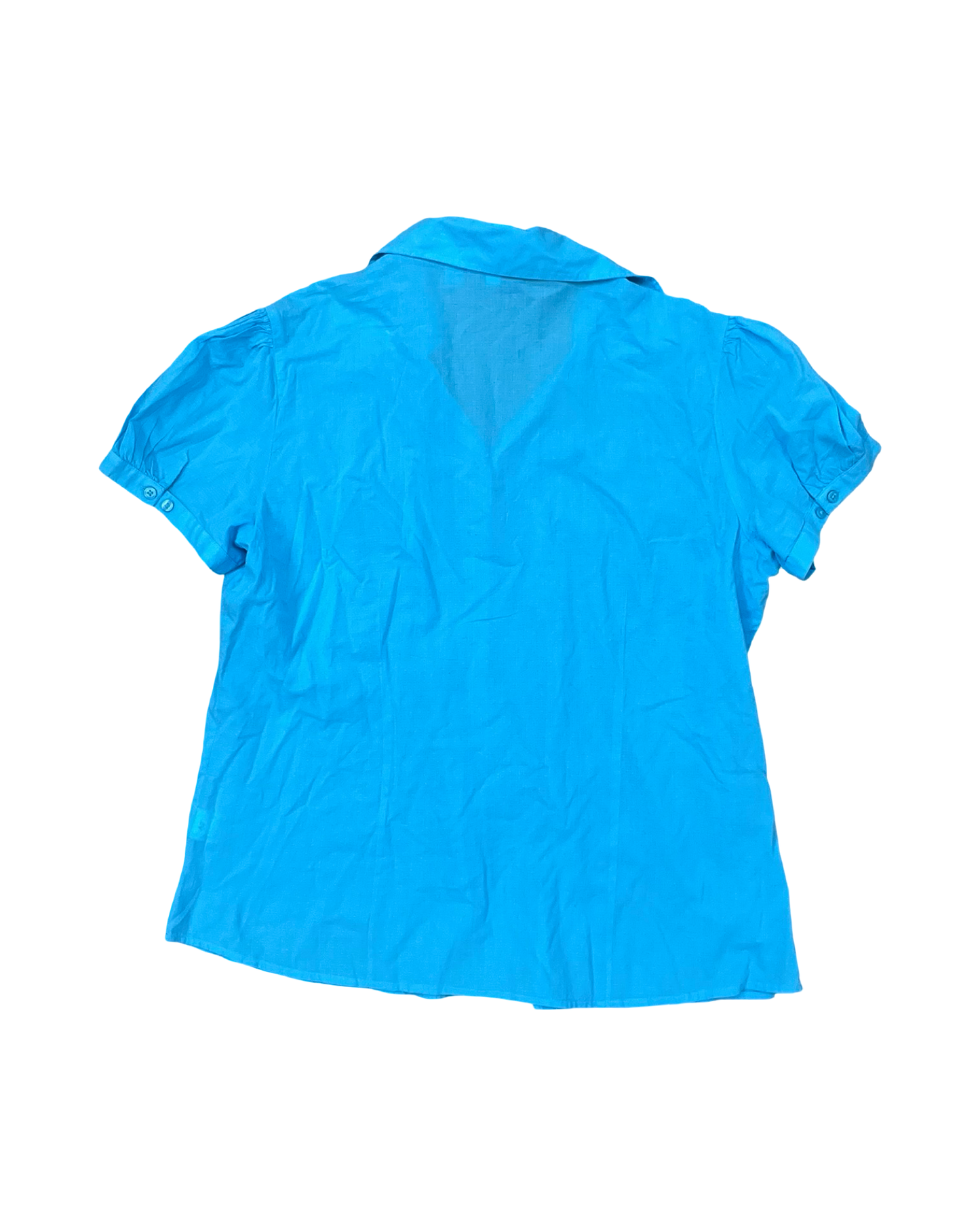 Blouse Ss By Croft And Barrow In Blue, Size:L