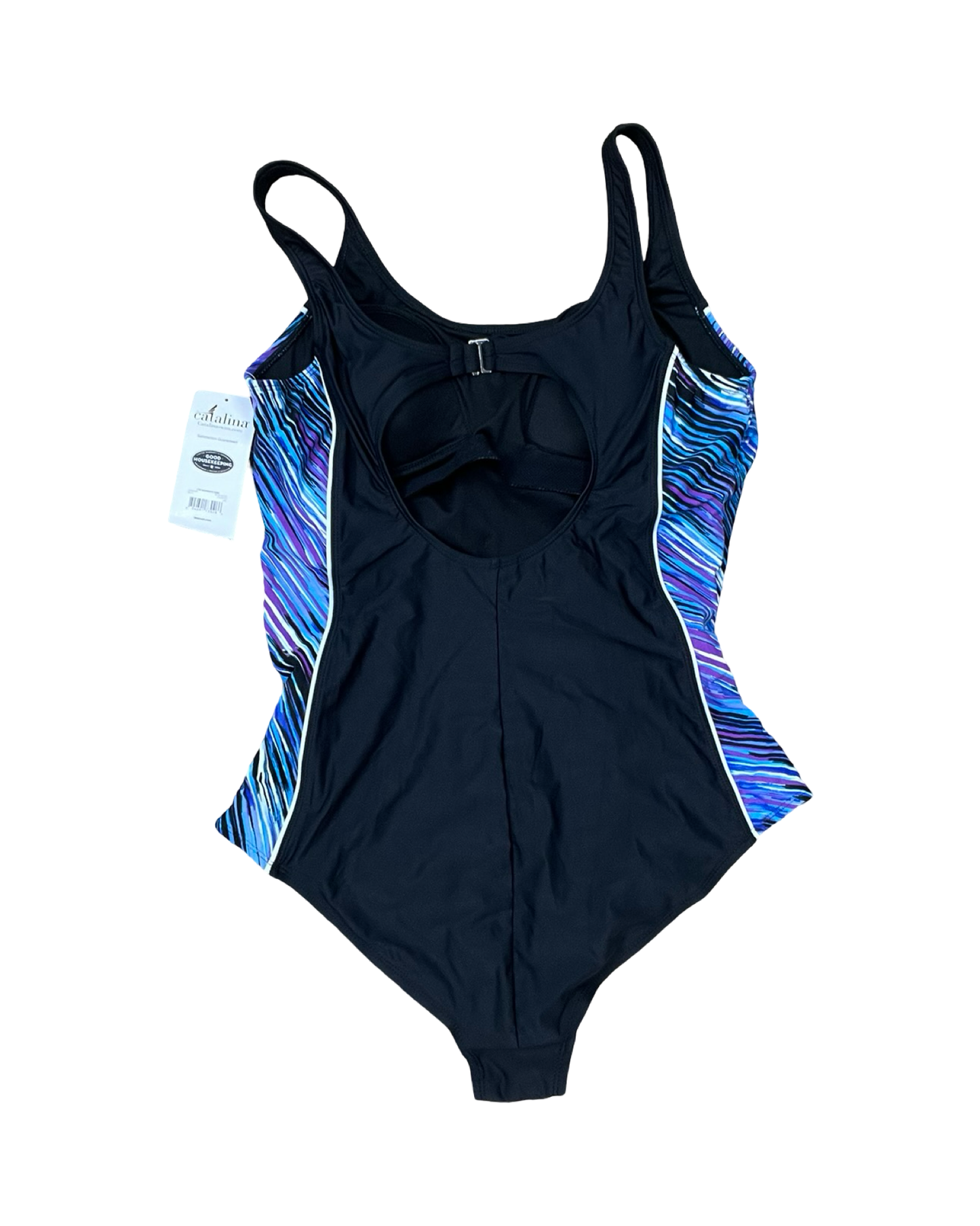 Swimsuit By Catalina In Black & Blue, Size:Xl
