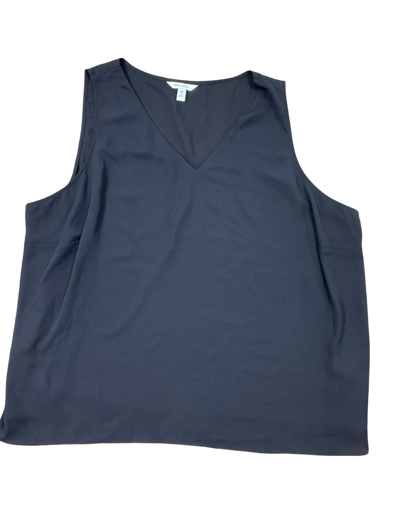 Top Sleeveless By Nine West In Black, Size:3X