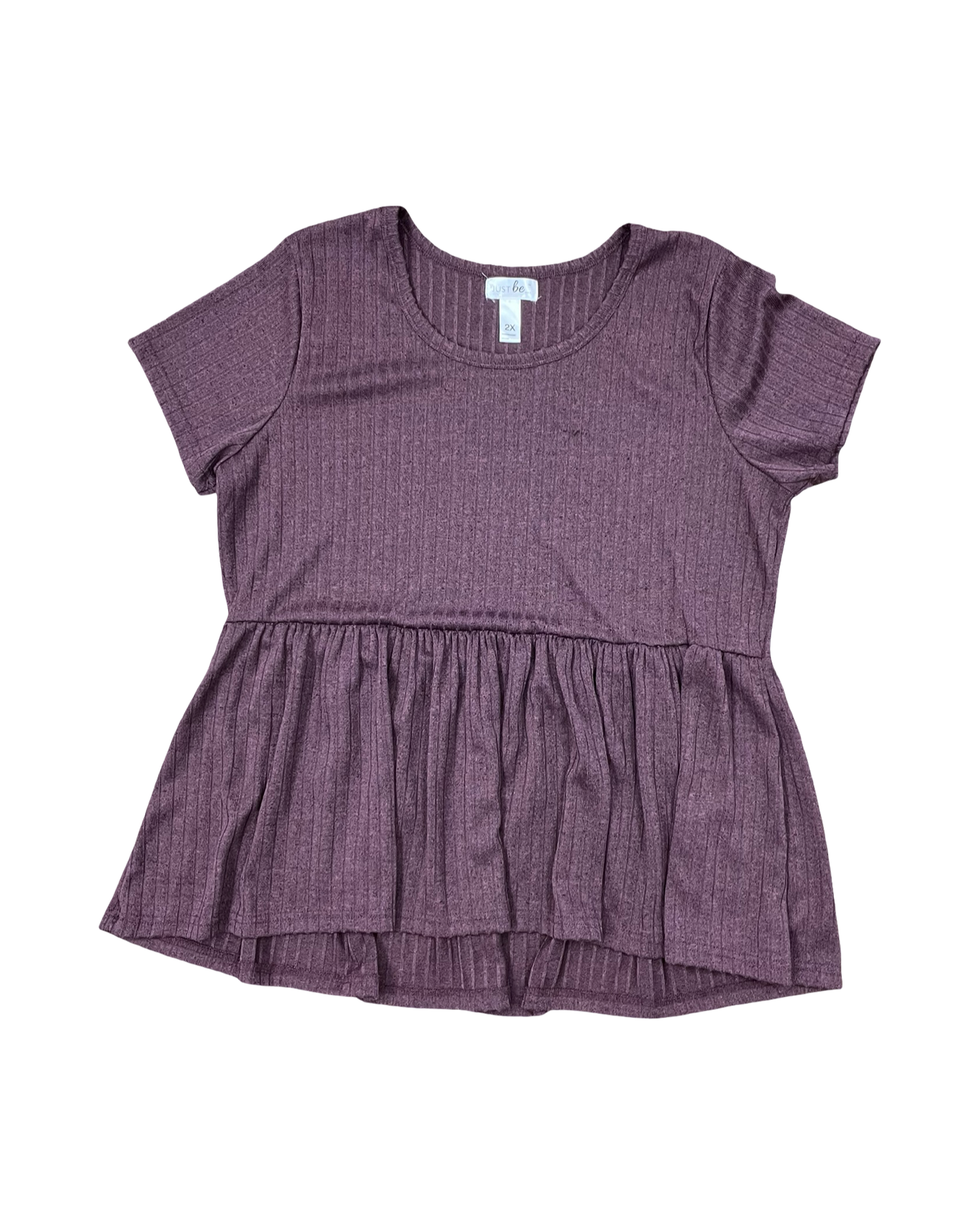 Top Ss By Just Be In Purple, Size:2X