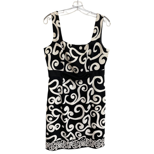 Dress Casual Midi By London Times In Black & White, Size:14