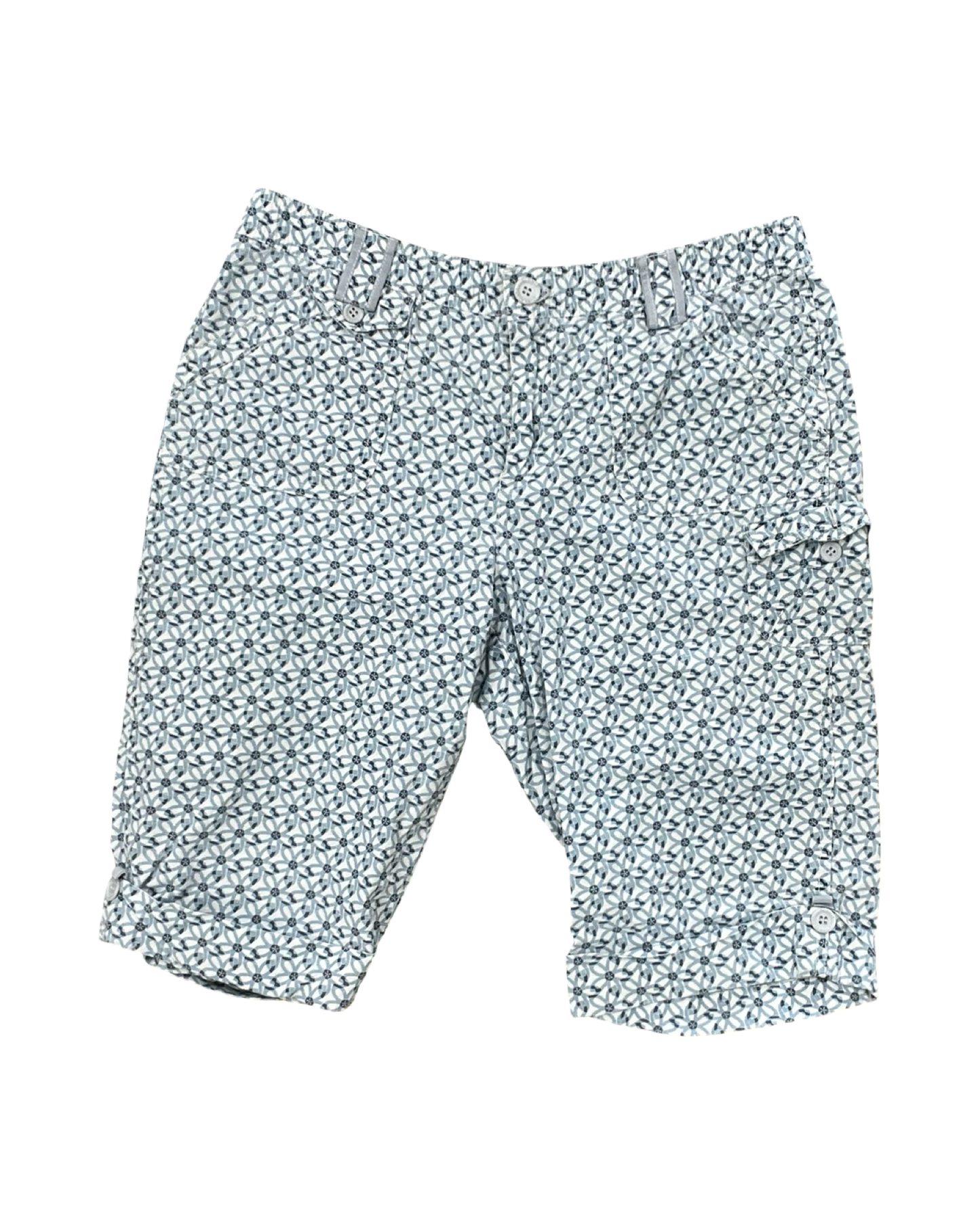 Shorts By Gloria Vanderbilt In Blue & White, Size:10
