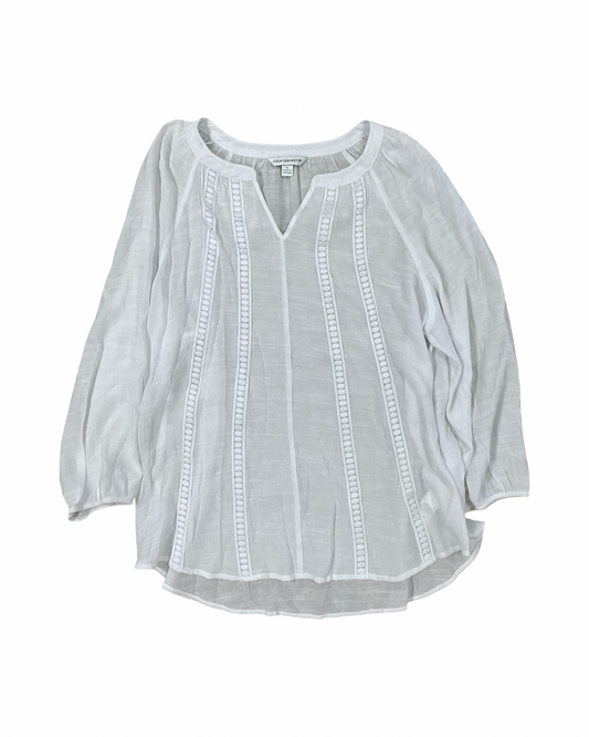 Top Ls By Counterparts In White, Size:Xl