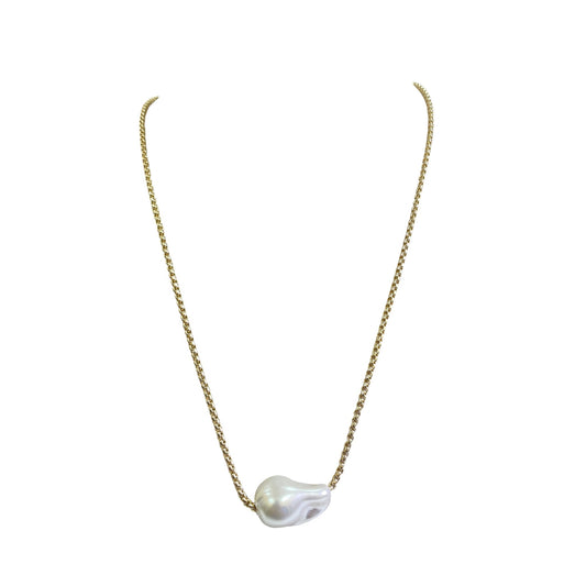 Necklace Pendant By Loft In White