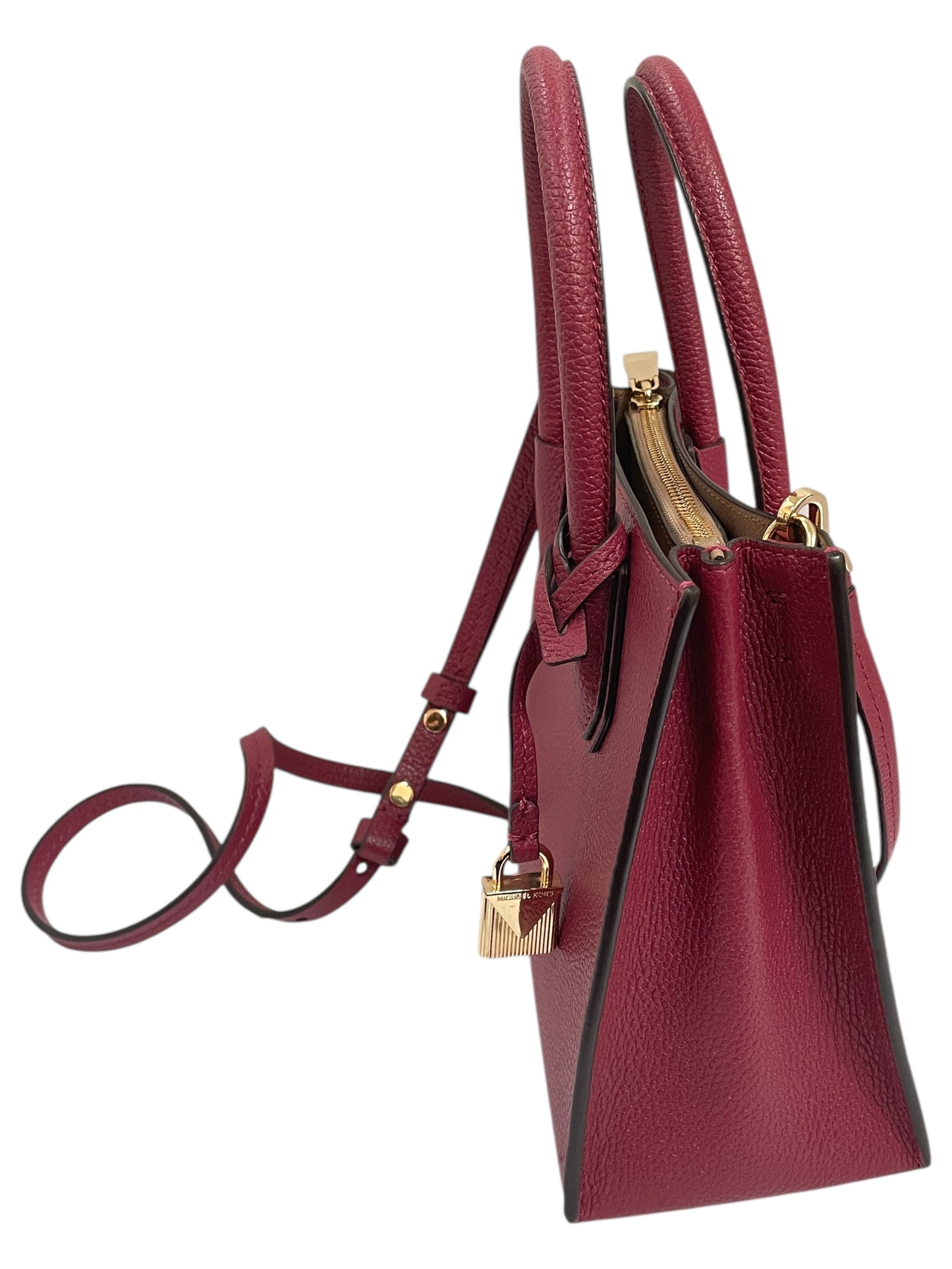 Crossbody Designer By Michael Kors In Maroon, Size:Small