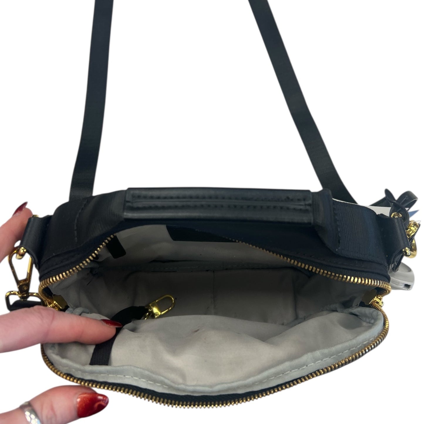 Crossbody Designer By Tumi In Black, Size:Medium