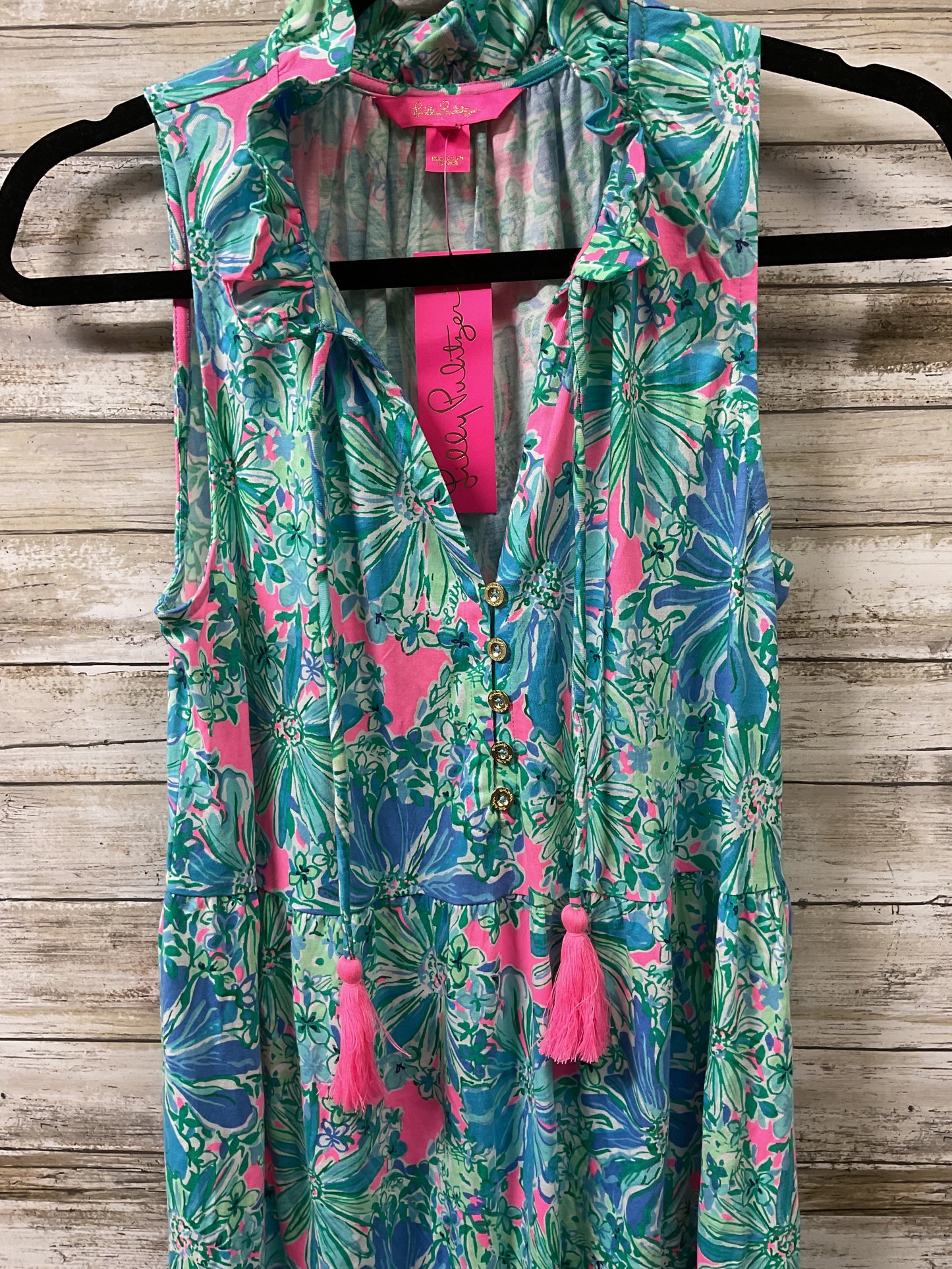 Dress Designer By Lilly Pulitzer In Blue & Green, Size:S