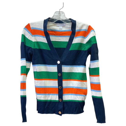 Sweater Cardigan By Charter Club In Striped Pattern, Size:Xs