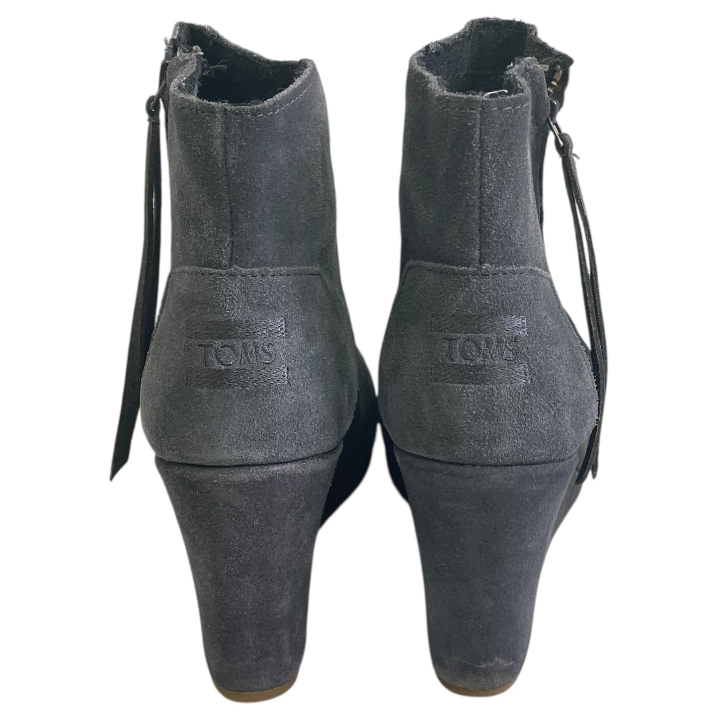 Boots Ankle Heels By Toms In Grey, Size:9