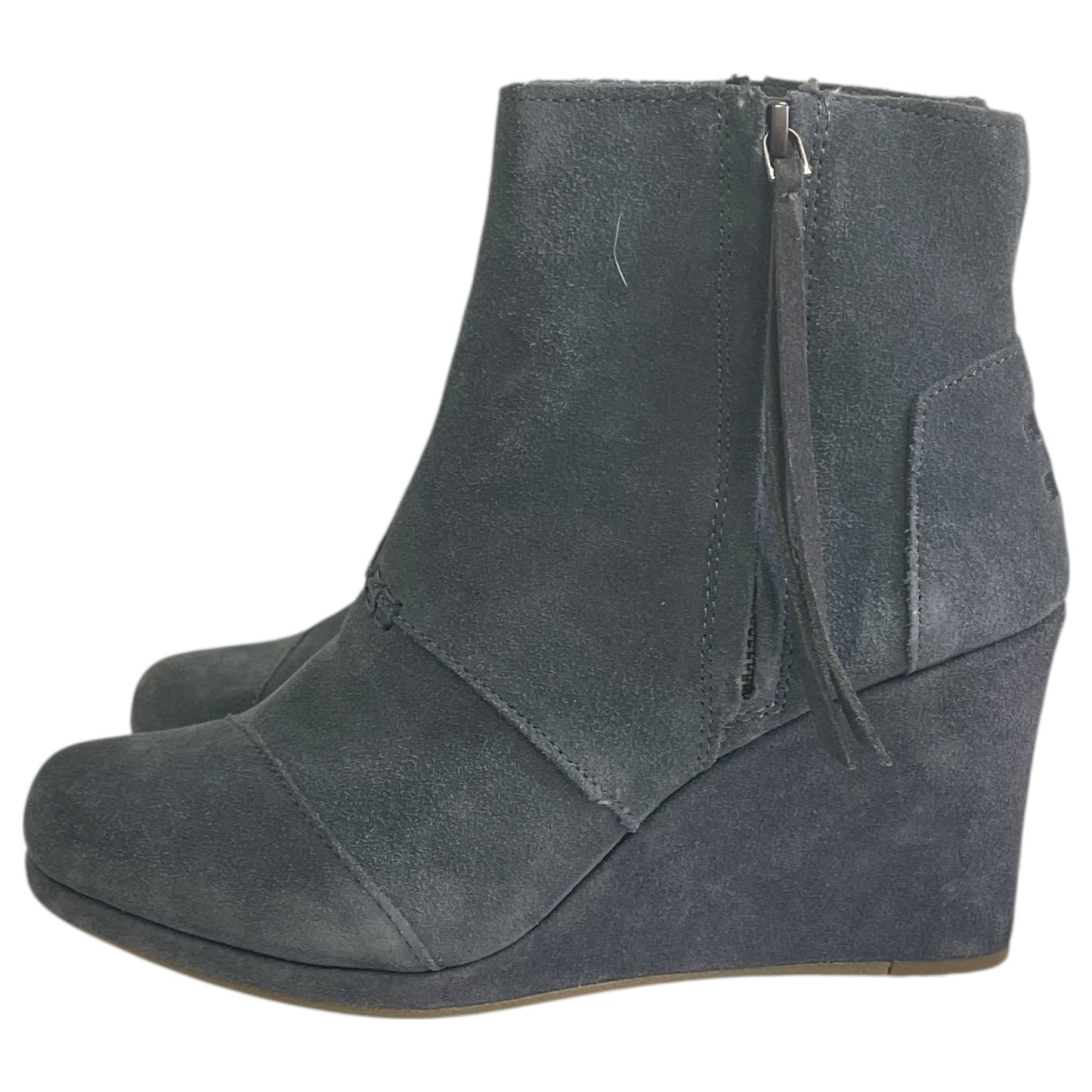 Boots Ankle Heels By Toms In Grey, Size:9