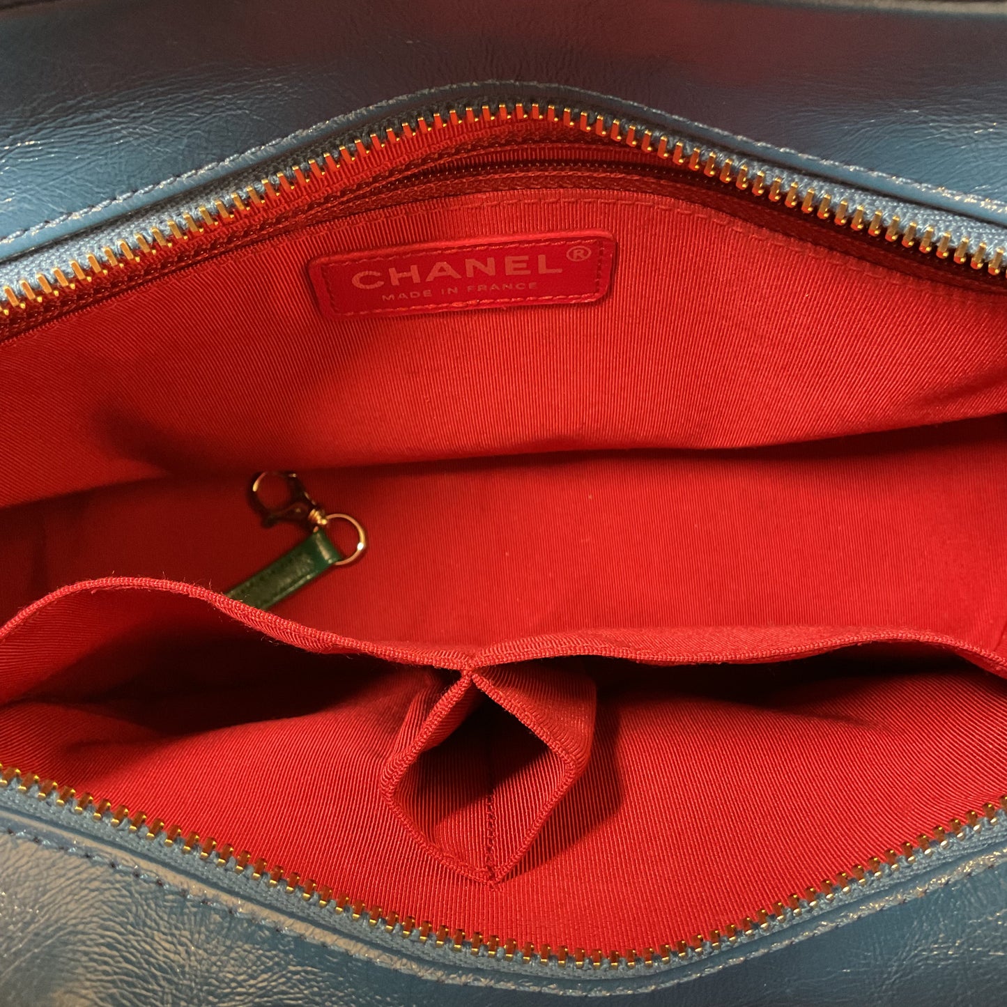 Handbag Luxury Designer By Chanel In Blue & Orange, Size:Medium