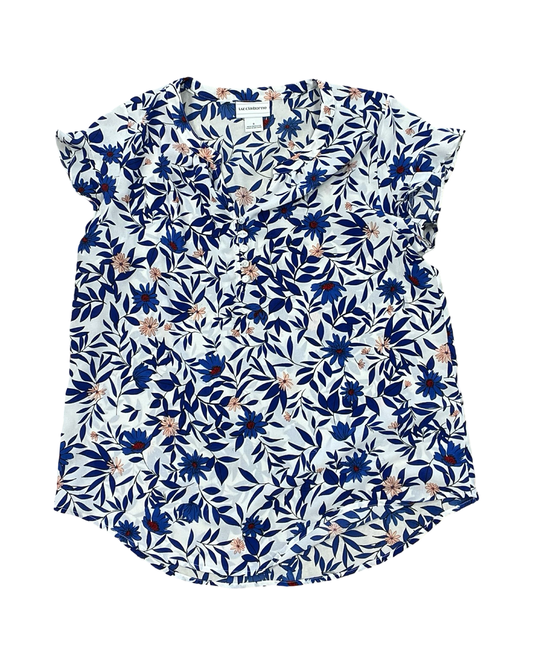 Top Ss By Liz Claiborne In Blue & White, Size:S