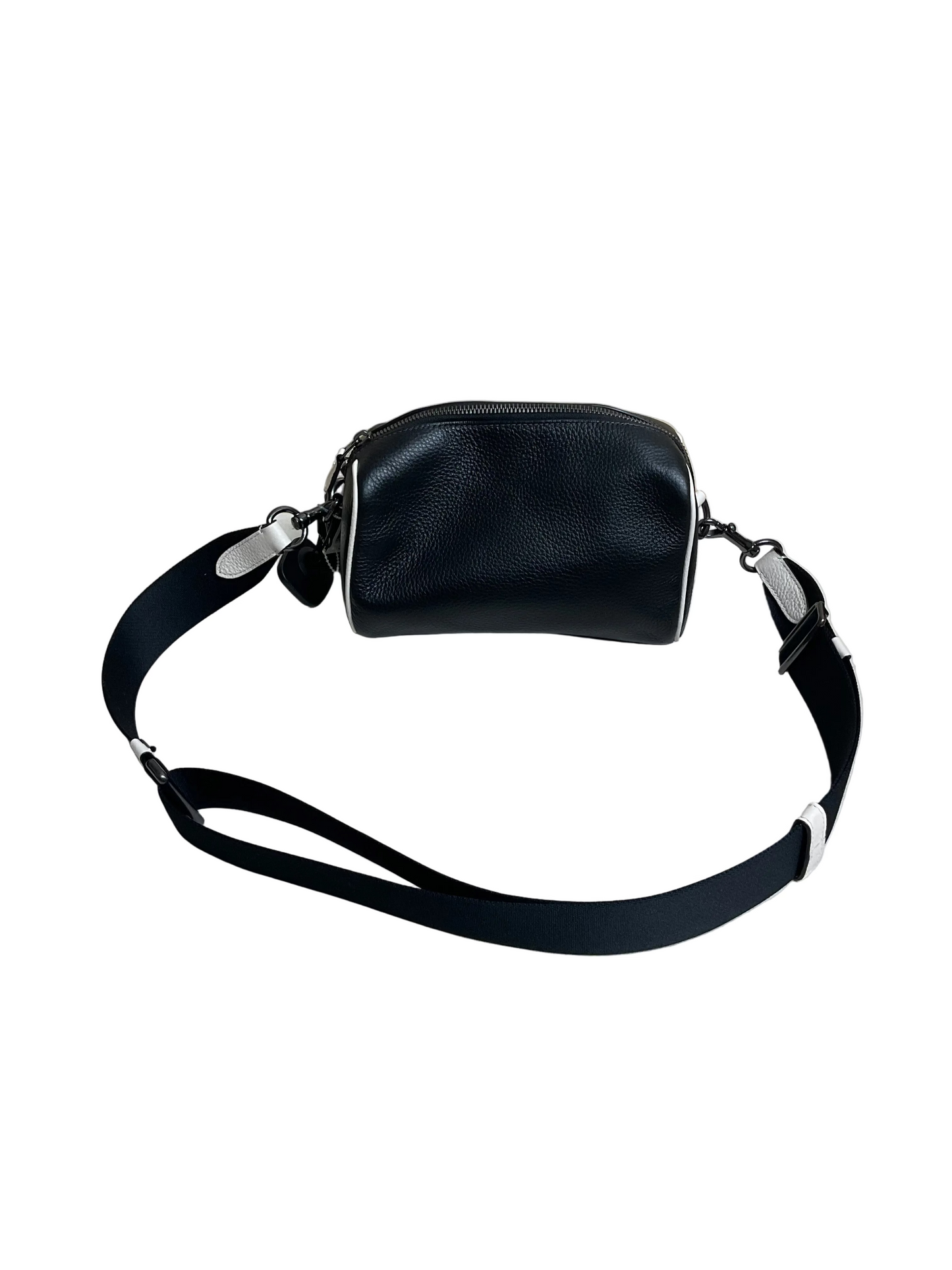 Handbag Designer By Coach In Black & White, Size:Small