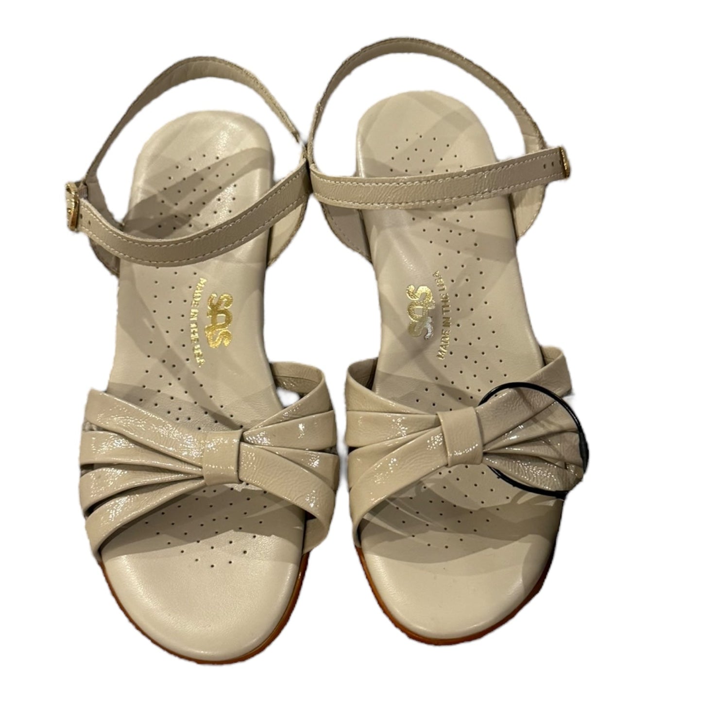 Sandals Heels Wedge By Sas In Cream, Size:7