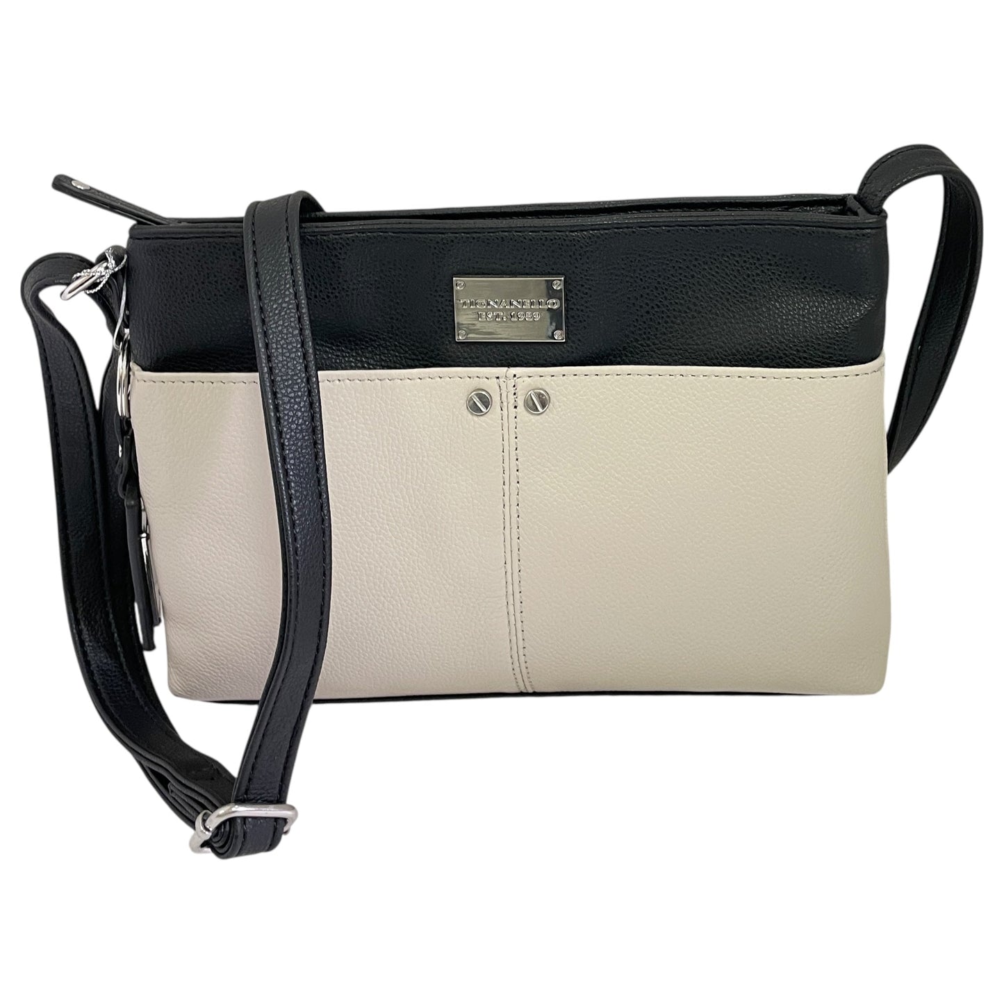 Crossbody Leather By Tignanello  Purses In Taupe, Size:Small