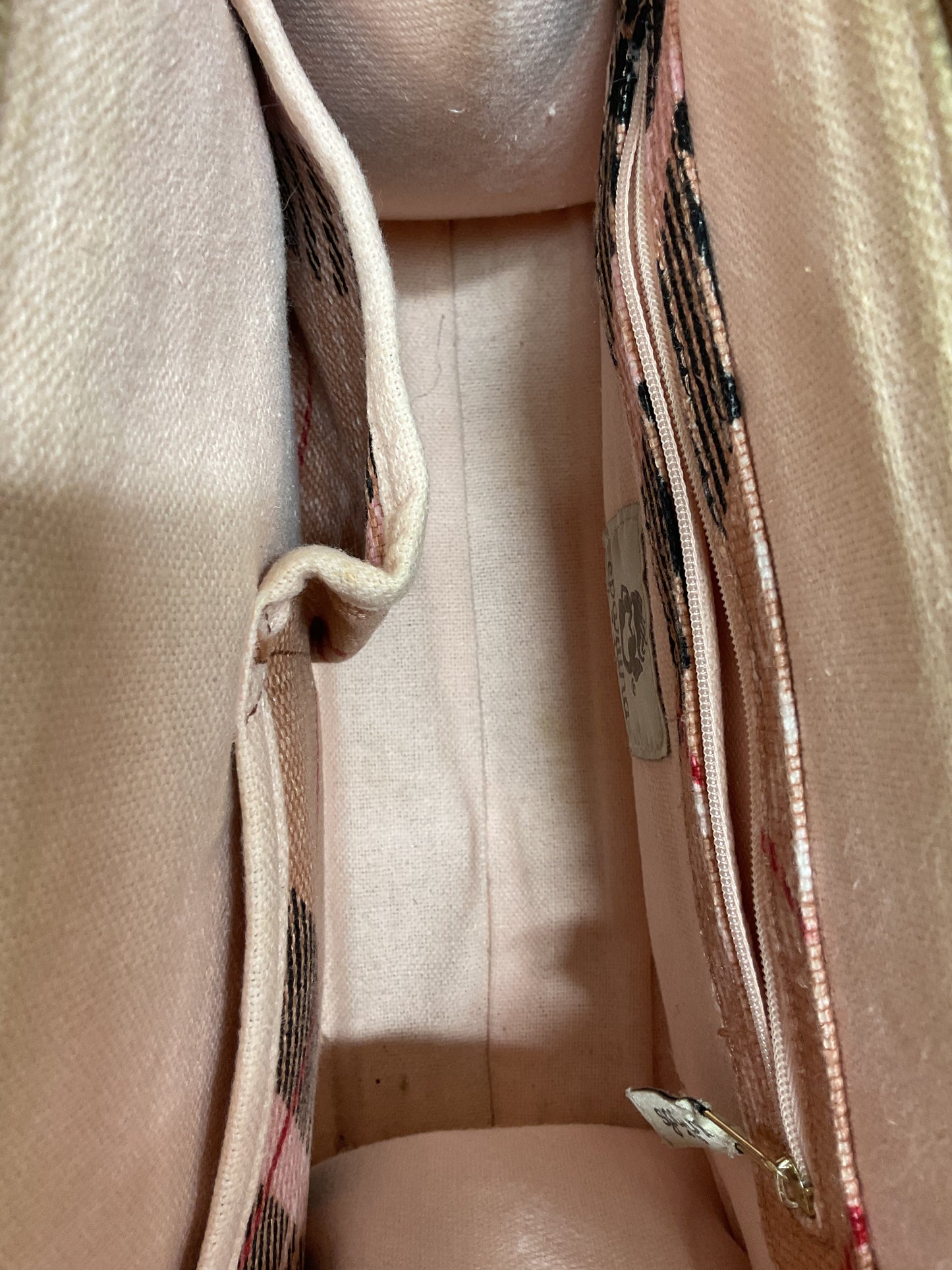 Handbag Designer By Spartina In Black & Pink, Size:Medium