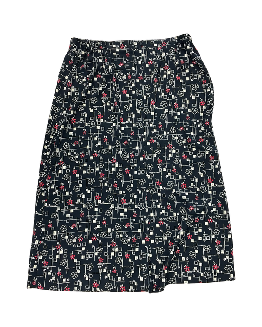 Skirt Midi By Sag Harbor In Black, Size:Xl