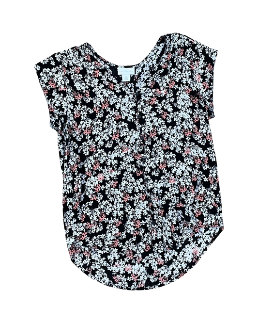 Top Ss By Liz Claiborne In Black & Orange, Size:M
