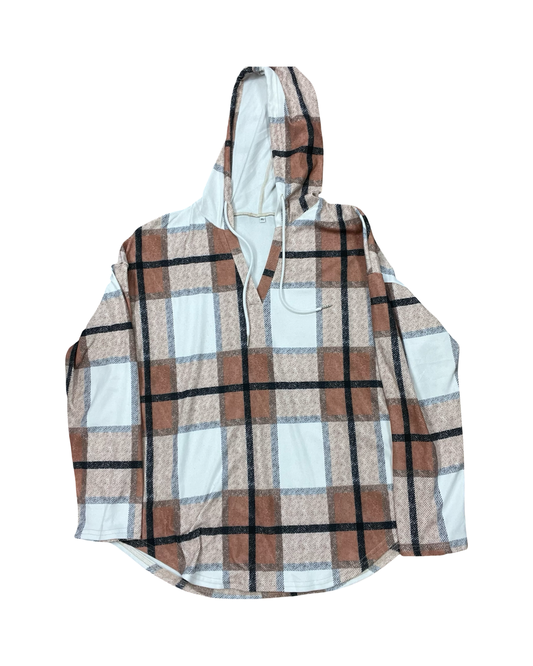 Top Ls By Clothes Mentor In Orange & White, Size:Xl