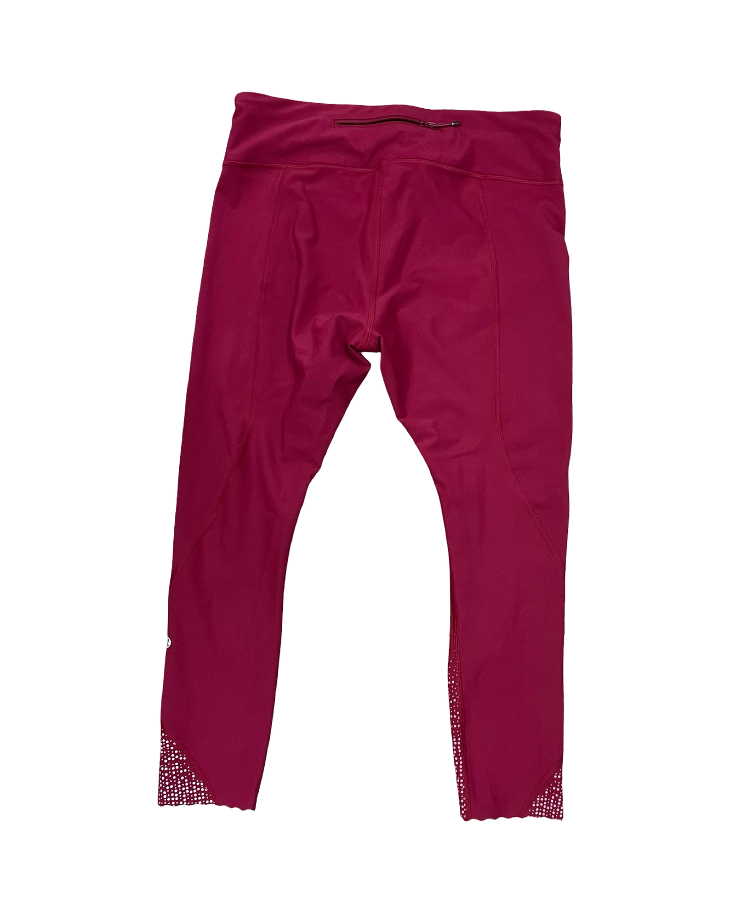 Athletic Leggings Capris By Lululemon In Red, Size:10