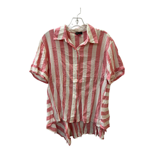 Top Ss By Vince Camuto In Pink & White, Size:Xs