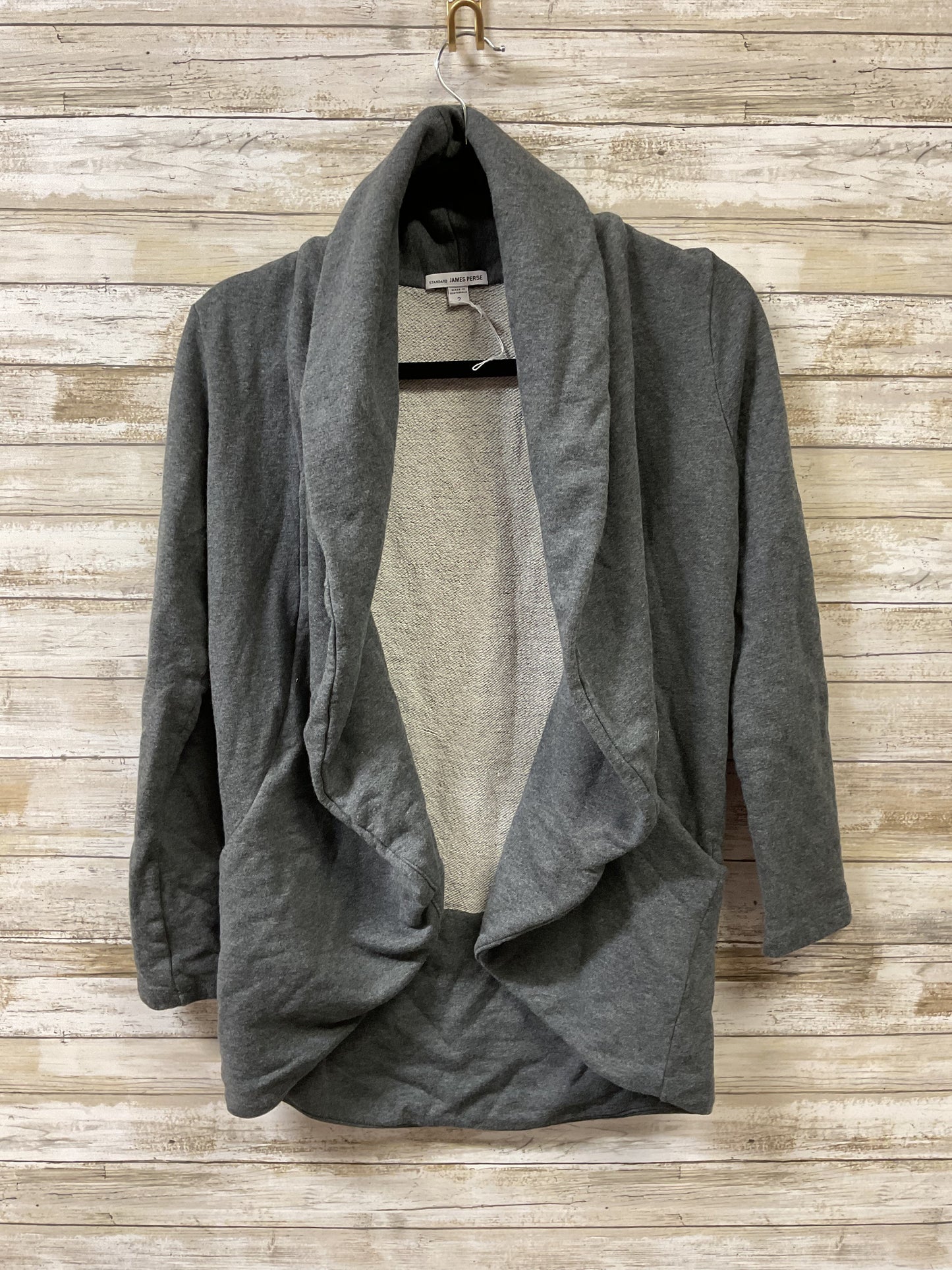 Cardigan By James Perse In Grey, Size:2