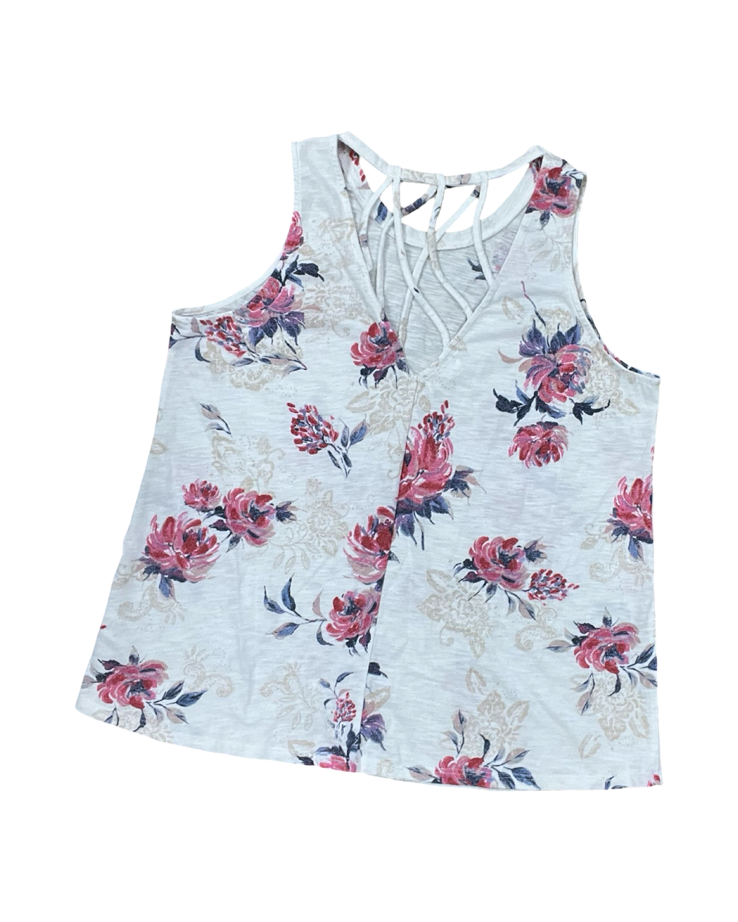 Top Sleeveless By Maurices In Floral Print, Size:L