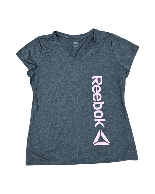Athletic Top Ss By Reebok In Grey, Size:Xl